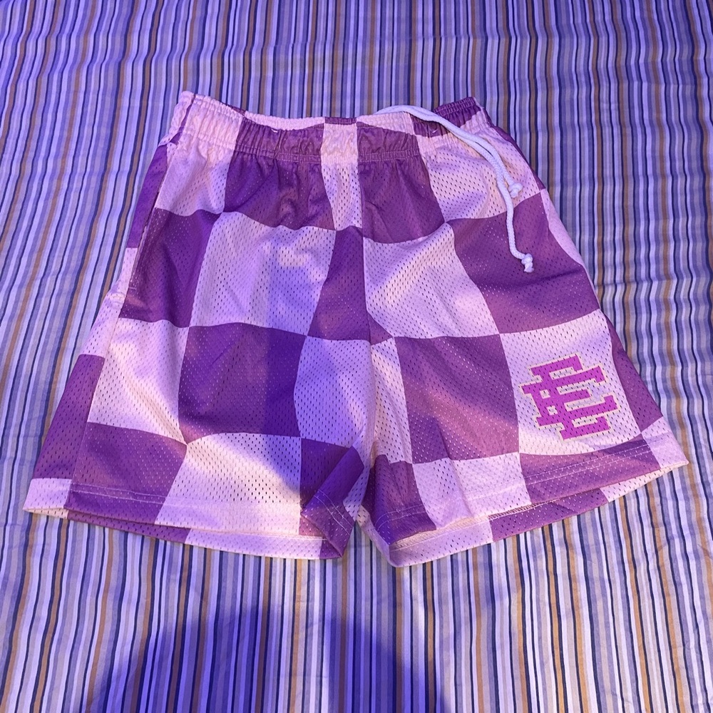 Eric Emanuel Purple Pink Wavy Shorts